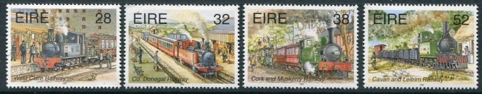 1995 Narrow Guage Railways of Ireland (commemorative set), issued by An Post