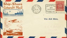 1929 Experimental 'Ship to Shore' Catapult Airmail Cover (Karlsruhe-Galway)