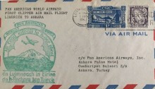 1947 Shannon-Ankara (Pan-American), Limerick c.d.s. and slogan postmark, dated 1st February 1947.