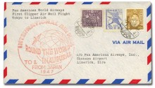 1947 Tokyo- Shannon (Pan-American), first flight cover Tokyo / Japan c.d.s.