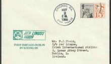 1966 Chicago-Dublin (Aer Lingus - First Boeing 320 flight) 2nd May 1966