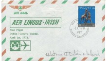 1974 Geneva-Dublin (Aer Lingus Aerogram envelope) 1st April 1974