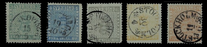 1855 Sweden (Set of 5)