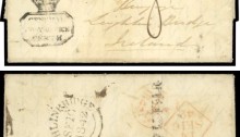 1842 entire to Ireland 'via Mauritius' with good strikes of the undated '[crown] GENERAL POST OFFICE PERTH' hs in black