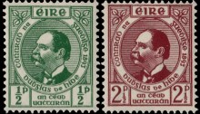1943 50th. Anniversary of the Gaelic League, founded by Dr. Douglas Hyde (Set of 2)