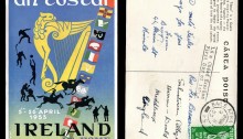 1953 An Tostal 3½d Green on special An Tostal Card (hand-written address)