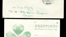 1953 Robert Emmet 3d Green on an illustrated FDC with C.F. Bourke, Waterford cachet design, with insert