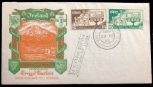 1958 - 21st Anniversary of the Irish Constitution (Set of 2) on illustrated FDC (Staehle cachet)