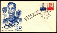 1957 Admiral William Brown (Set of 2) on an illustrated FDC (Staehle cachet) with a Dublin c.d.s.