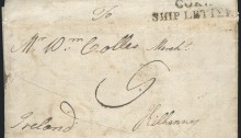 1778 entire from New York to Kilkenny, Ireland (Cork Ship Letter, American War of Independence Blockade Run)