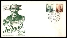 1958 Centenary of the Birth of Tom Clarke (Set of 2) on illustrated FDC (Staehle cachet)